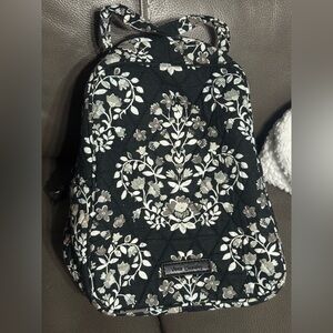 Vera Bradley Black and Gray Floral Backpack